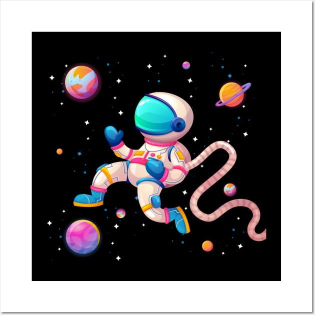 Astronaut In Space Wall Art by Mako Design 